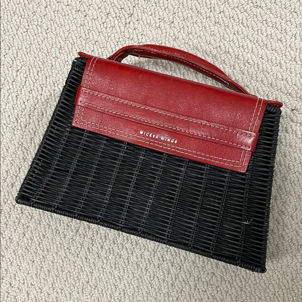 Wicker Wings Woven Handbag